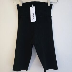 525 America Black Ripped Biker Shorts Sz Small